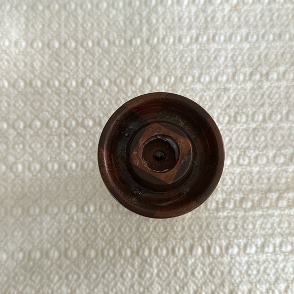 Vintage Carved Wood Candlesticks, one pair - Picture 7 of 7